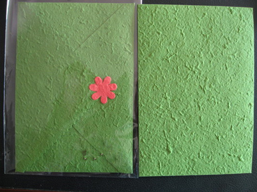 绿色手工纸信封